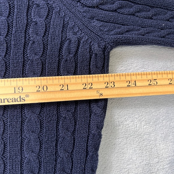 Brooks Brothers Cable Knit Cardigan Sweater 100% SUPIMA COTTON Red White Trim XL - Picture 10 of 11